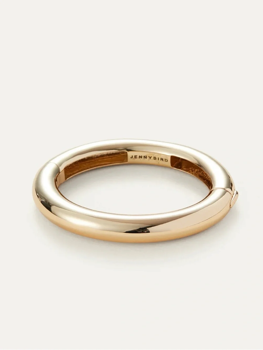 Jenny Bird Polished Gold Hinged Bangle Bracelet